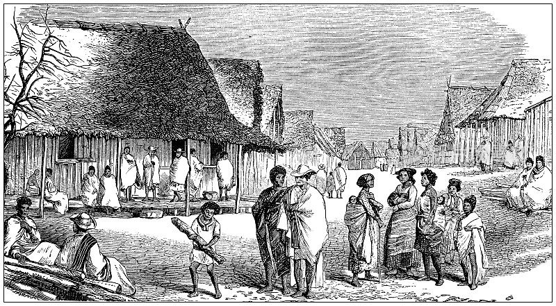 古董插图，民族志和土著文化:非洲，Toamasina (Tamatave)，马达加斯加